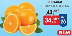 PORTAKAL KG fiyat ve kampanya bilgisi